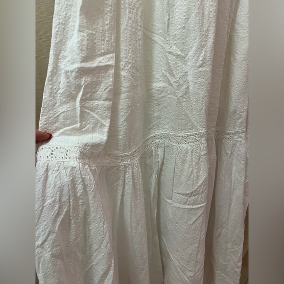 Arizona Jean Co White Eyelet Maxi Peasant Dress – Puff Sleeve Boho Style - Picture 4 of 7